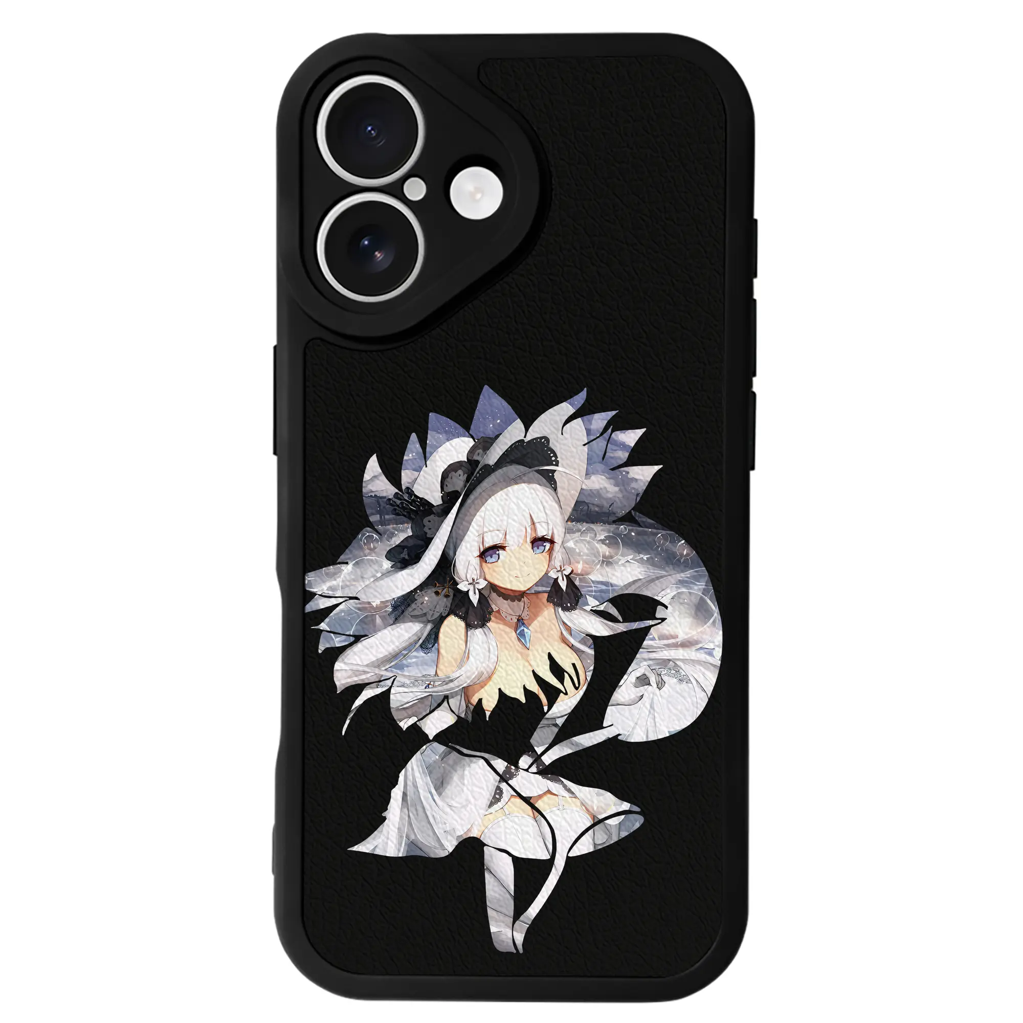 アズールレーン グッズ,イラストリアス - IPhone 16シリーズ対応 ・ シリコンスマホケース ・ レザー調 ・ 高精度フィット ・ 耐衝撃 ・ ワイヤレス充電対応 ・ 精密カット